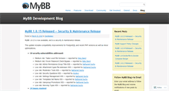 Desktop Screenshot of blog.mybb.com